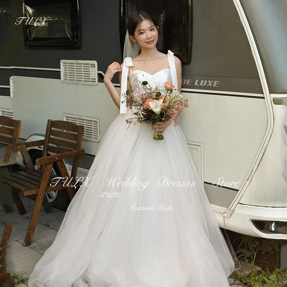 

TULX Elegant Sweetheart Strap Korea Wedding Photo Shoot Dress 웨딩드레스 Tulle Floor Length Bridal Gowns Corset Back Custom Made 2025