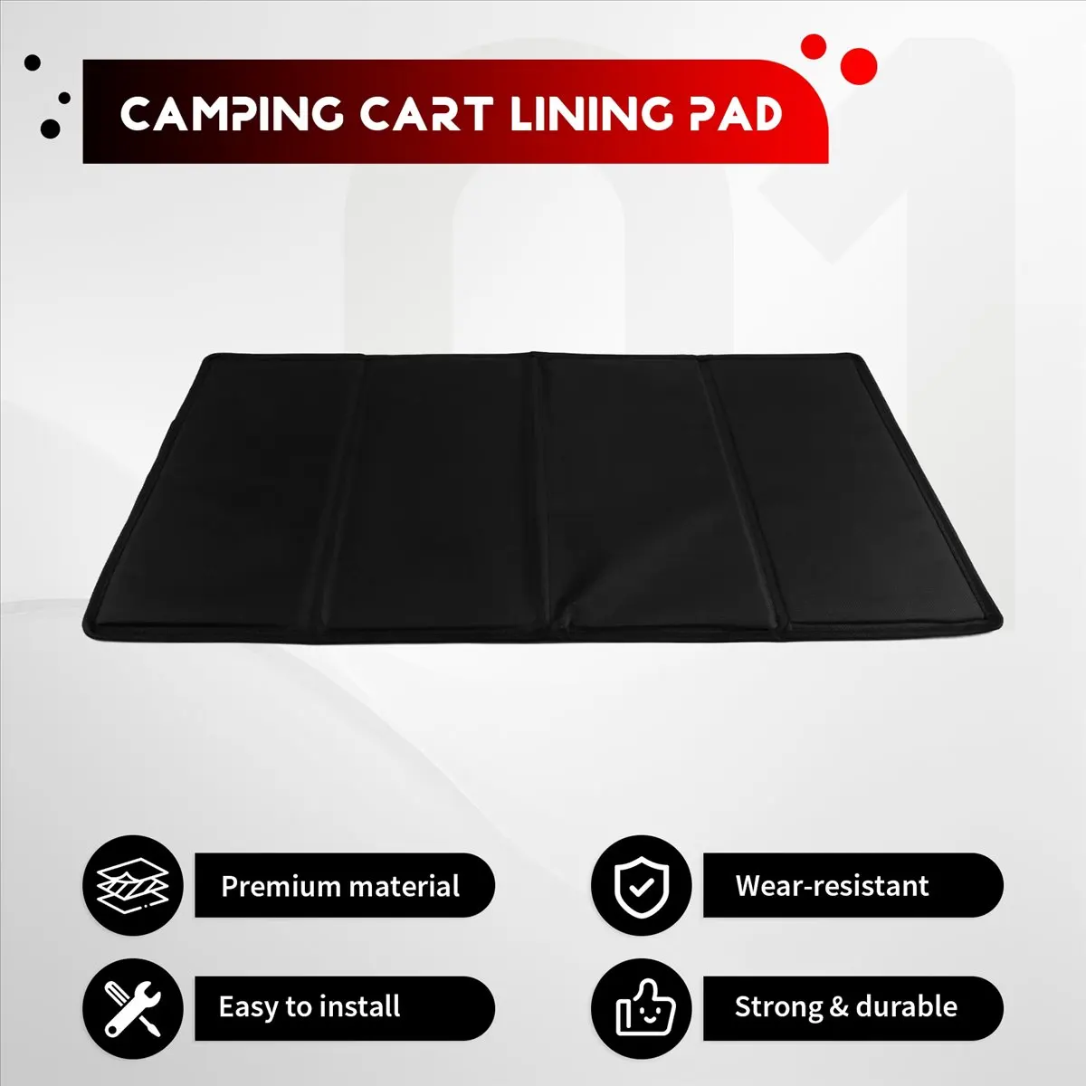 new arrival  Detachable Folding Camping Cart Wagon Lining Pad,Folding Wagon Outdoor Portable Trolley Cart Accessories 80x41CM