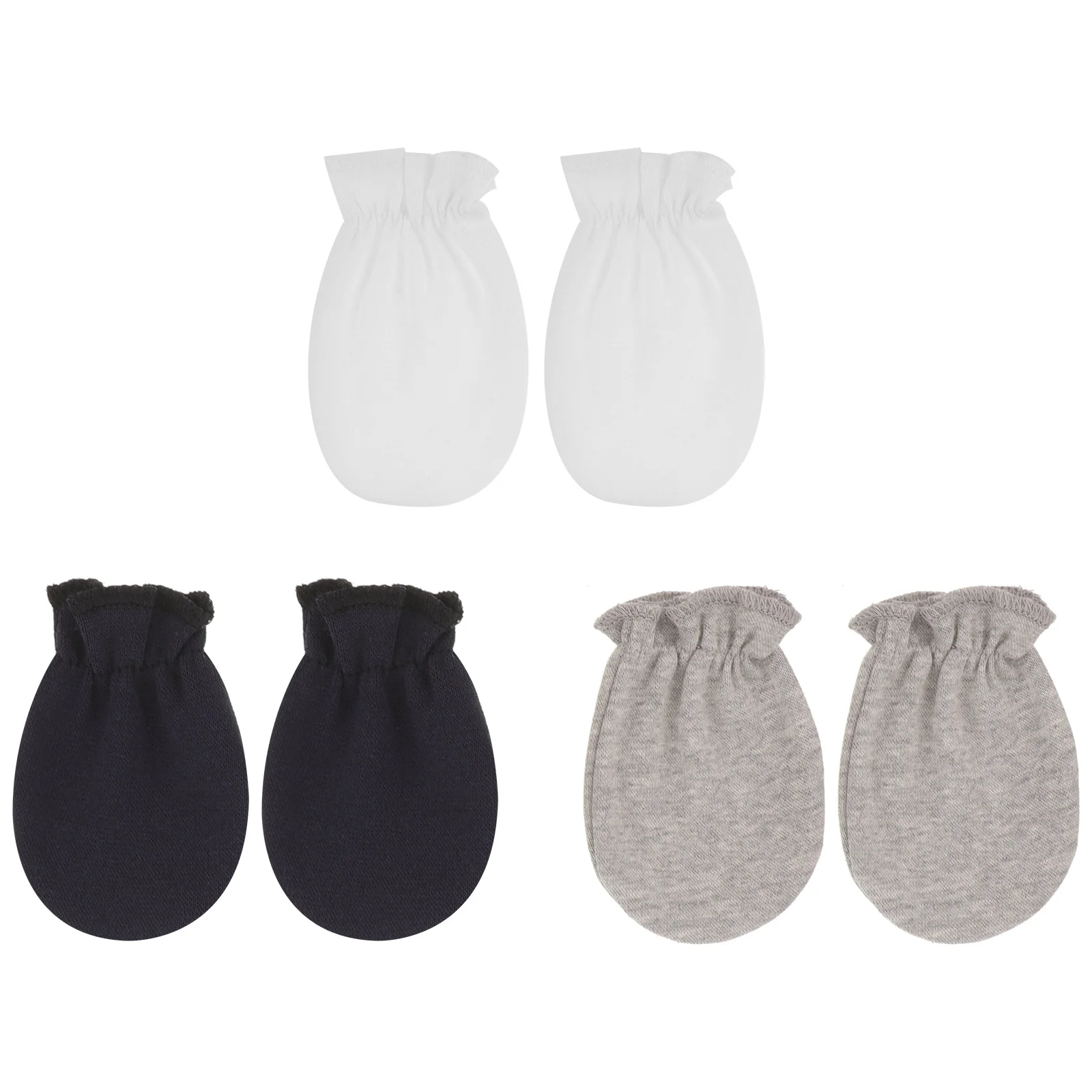 

3Pairs Baby Anti Scratch Mittens Newborn Soft Knitted Gloves Infant Hand Protection Daily Use Infant Mittens Baby Boy Gloves