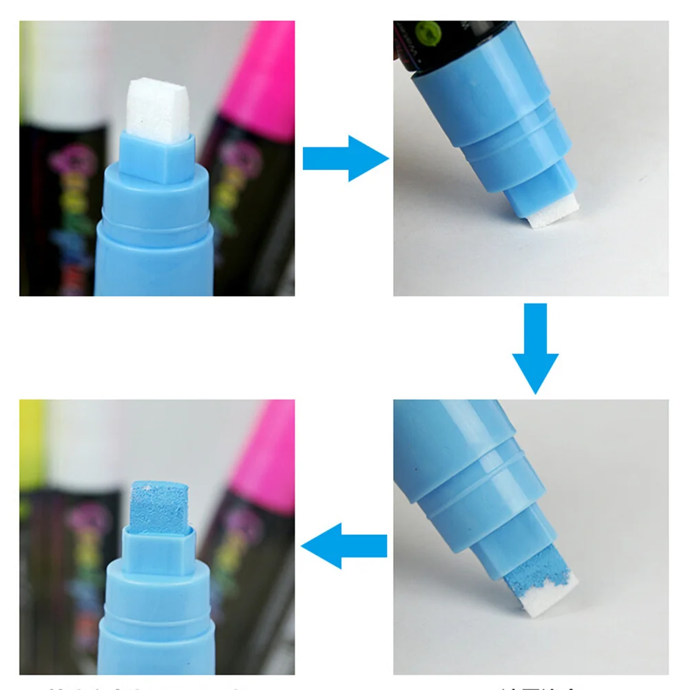 

8Pcs Neon Chalk Markers Fluorescent Liquid Highlighters Assorted Colors for Glass Window Board LED Writing Chalk Marker