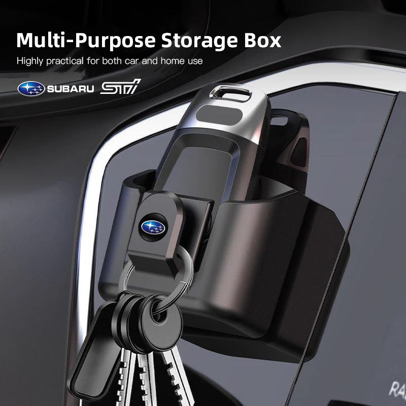 Caja organizadora para llaves de coche, soporte para tarjetas y gafas de sol, pegatina para coche Subaru STI Impreza Outback Crosstrek Legacy Forester