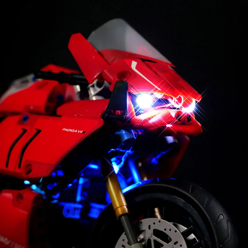 مجموعة إضاءة LED لـ LEGO 42107 Ducati Panigale V4 R متوافقة مع 10272 هدية مصباح (لا تشمل مكعبات البناء مجموعات الطوب مجموعات النموذج)