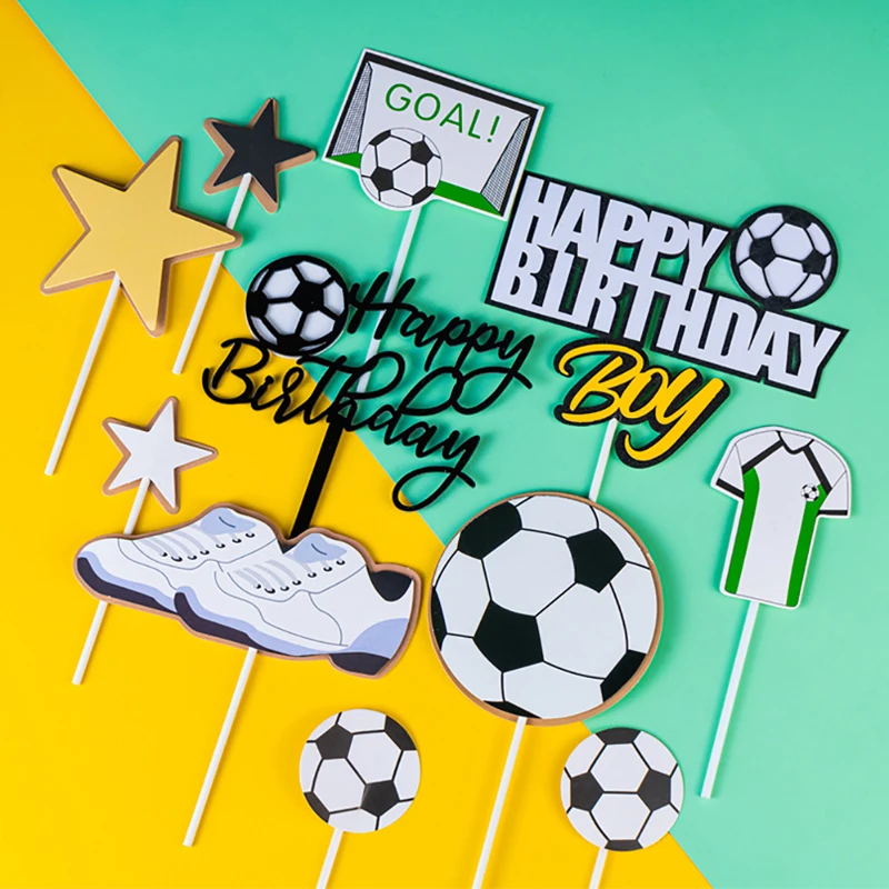 Baby bevorzugen Fußball Party Kuchen Topper Dekor für Fußball Ornamente Kuchen Dekoration