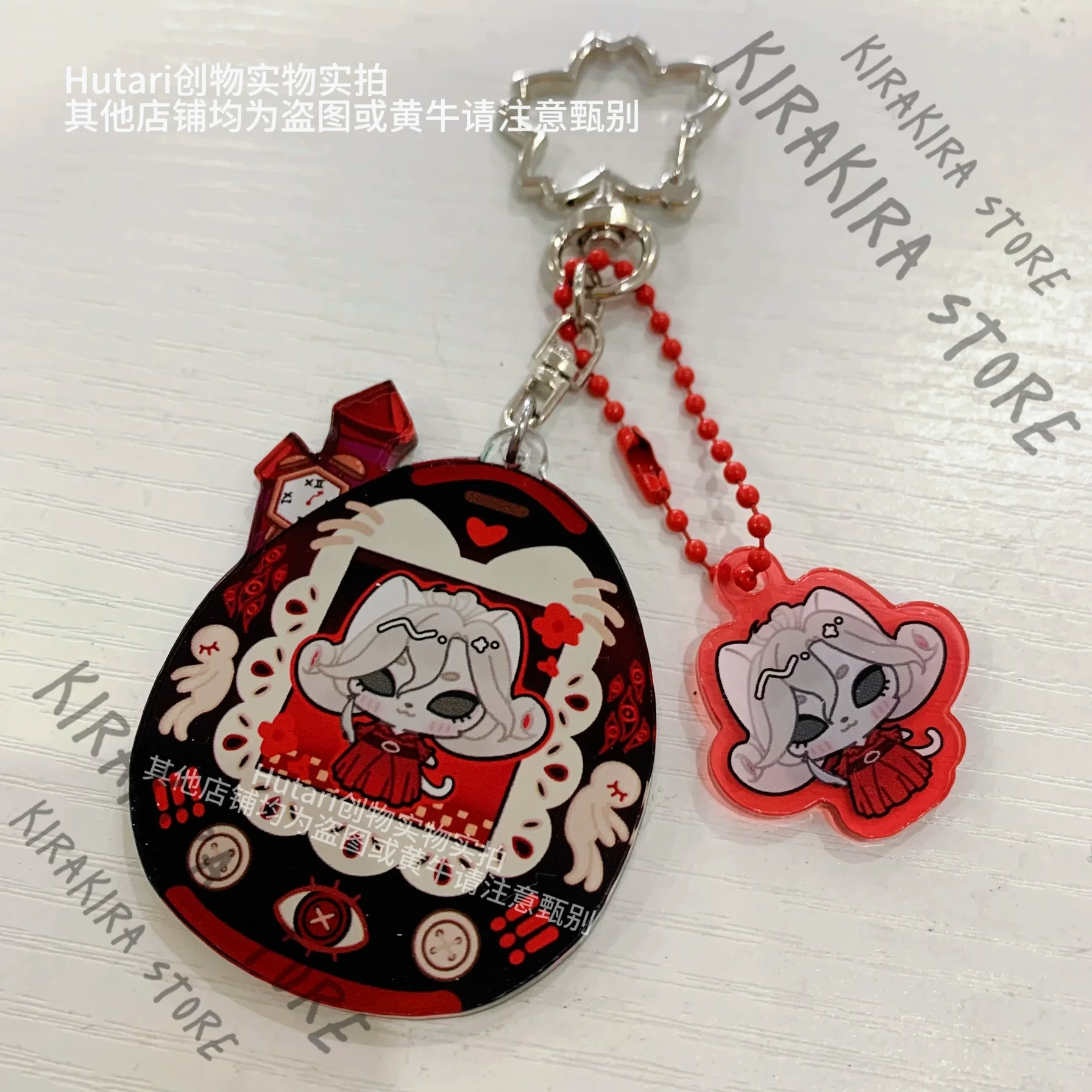 Emma Woods Gardener 6cm Tamagotchi Shaped Hanging Drop Identity Ⅴ Acrylic Pendant Keyring Keychain Cosplay Ornament Mascot