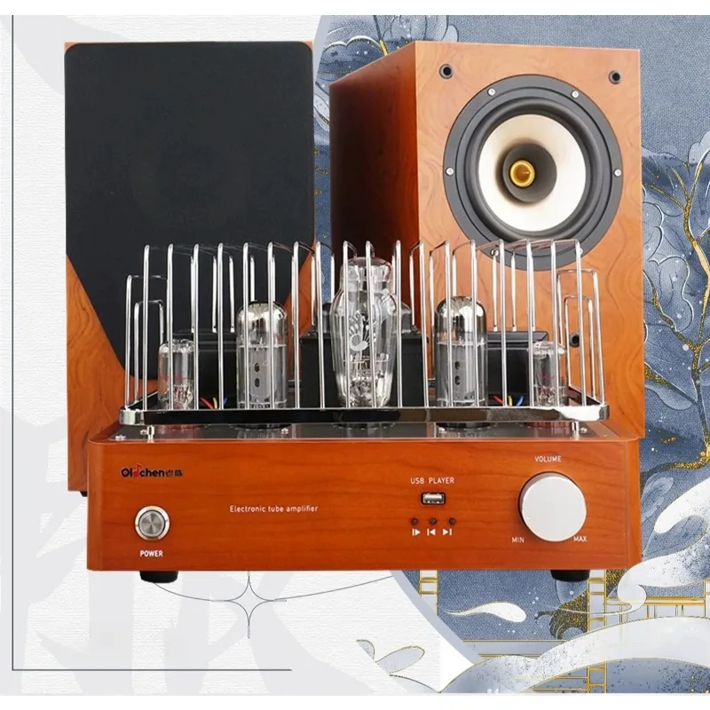 KYYSLB Tube Amplifier 6CA7 Bile Machine Combination Audio Set HiFi Audiophile Blueteeth Tube Power Amplifier