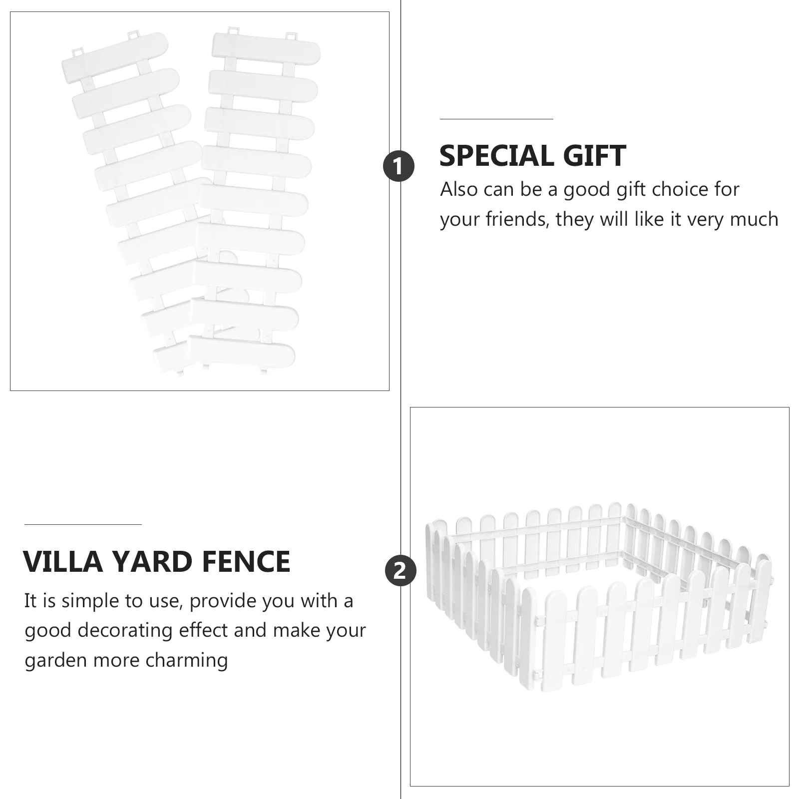 

8pcs Decorative Durable Garden Plastic Fence Enclosure Plastic Outdoor Indoor Villa Yard Garden Crawl Practical Gift