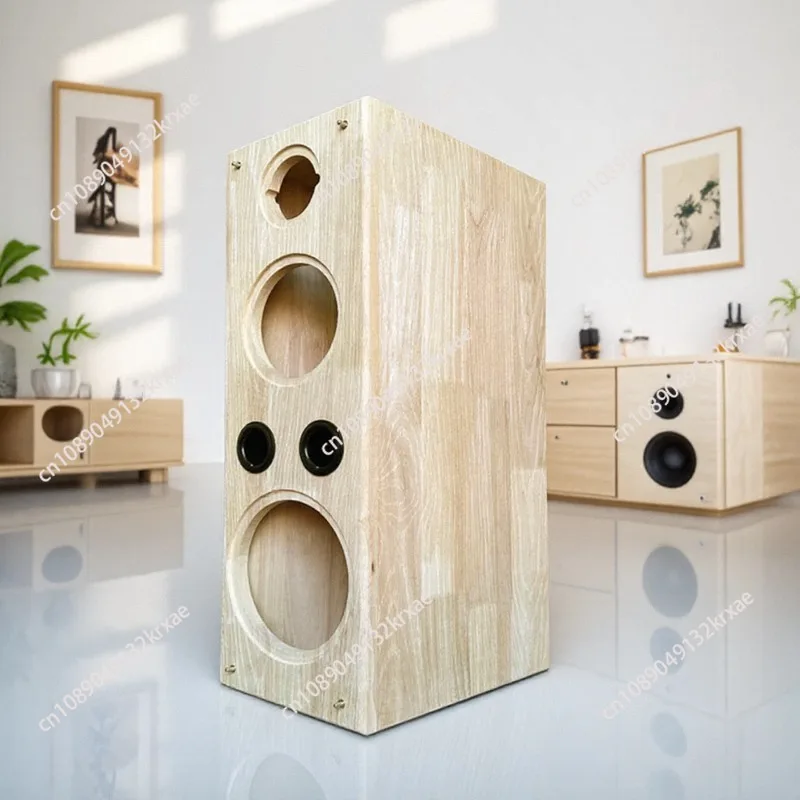 1pcs DIY 8 Inch Solid Wood 3-Way Empty Speaker Box Passive Bookshelf Floorstanding Front Main Audio Home Speaker Housing