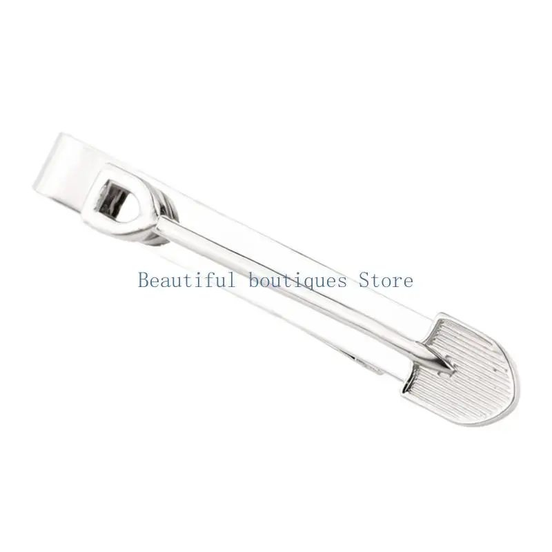 U4LF Novelty Tie Clip for Men Silver Tone Spring Clasp Accessory for Standard Width Ties in Business Wear and Formal Dress