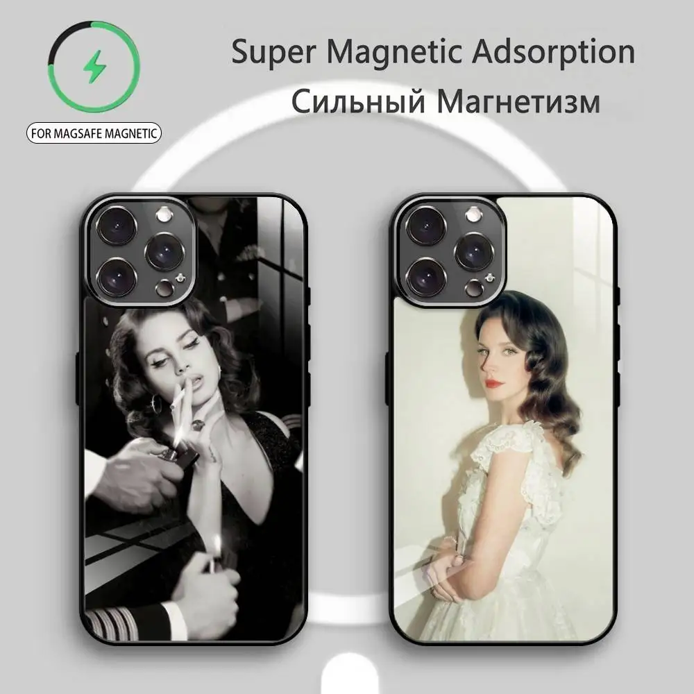 

L-Lana Del R-Rey Phone Case For iPhone17,16,15,14,13,12,11 Plus,Pro Max Magnetic For Magsafe Wireless Charging
