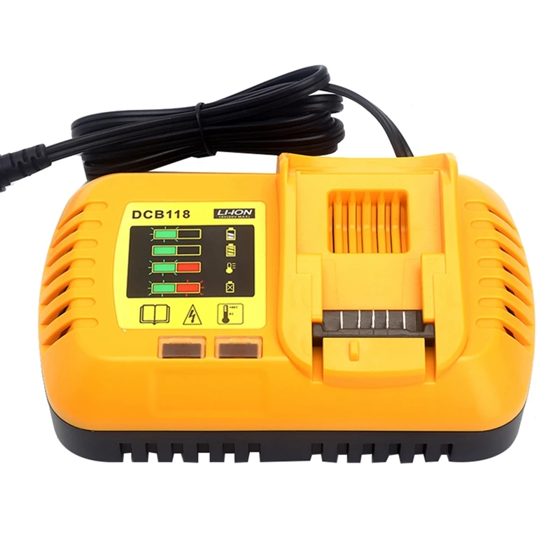 8A DCB118 Battery Charger For Dewalt Battery 10.8V 12V 14.4V 18V 20V DCB200 DCB101 DCB115 DCB107 DCB105 DCB140