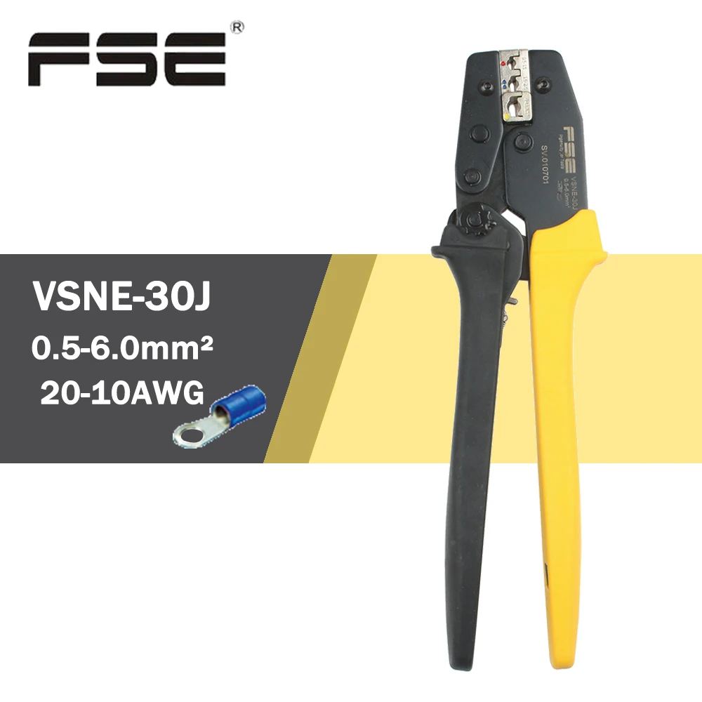 ขั้วต่อฉนวน CRIMPING เครื่องมือไฟฟ้า CRIMPING คีมความแม่นยําสูงยี่ห้อ CLAMP VSNE-30J 0.5-6mm2 20-10AWG เครื่องมือ