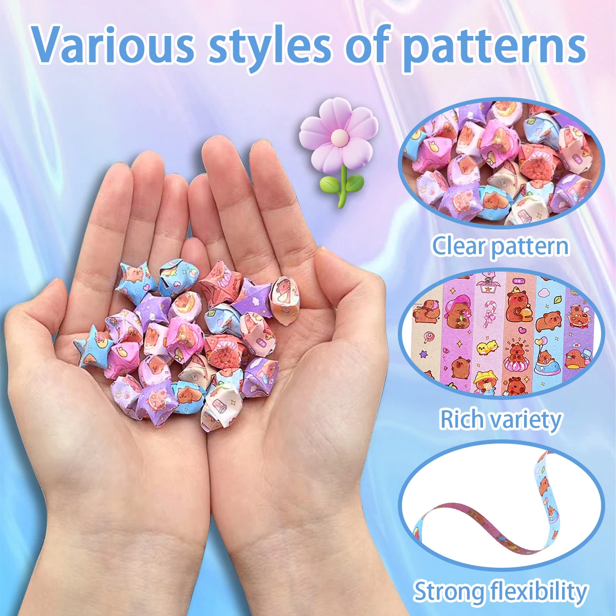 

4PCS Lucky Star Origami, suitable for handmade art DIY crafts, New Year party gifts,