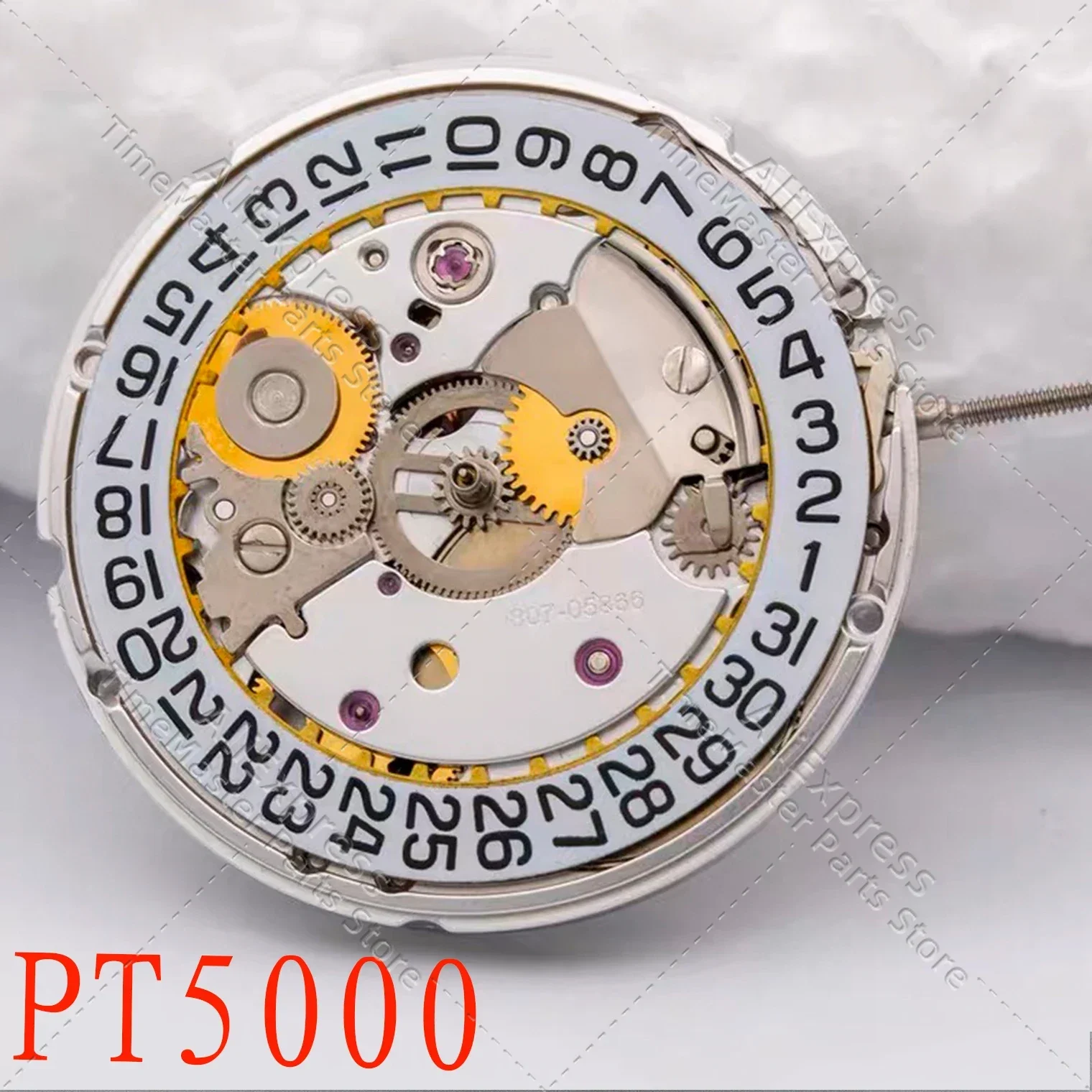 PT5000 automatic mechanical watch mechanical movement with DT28800 / hour frequency watch parts white dial