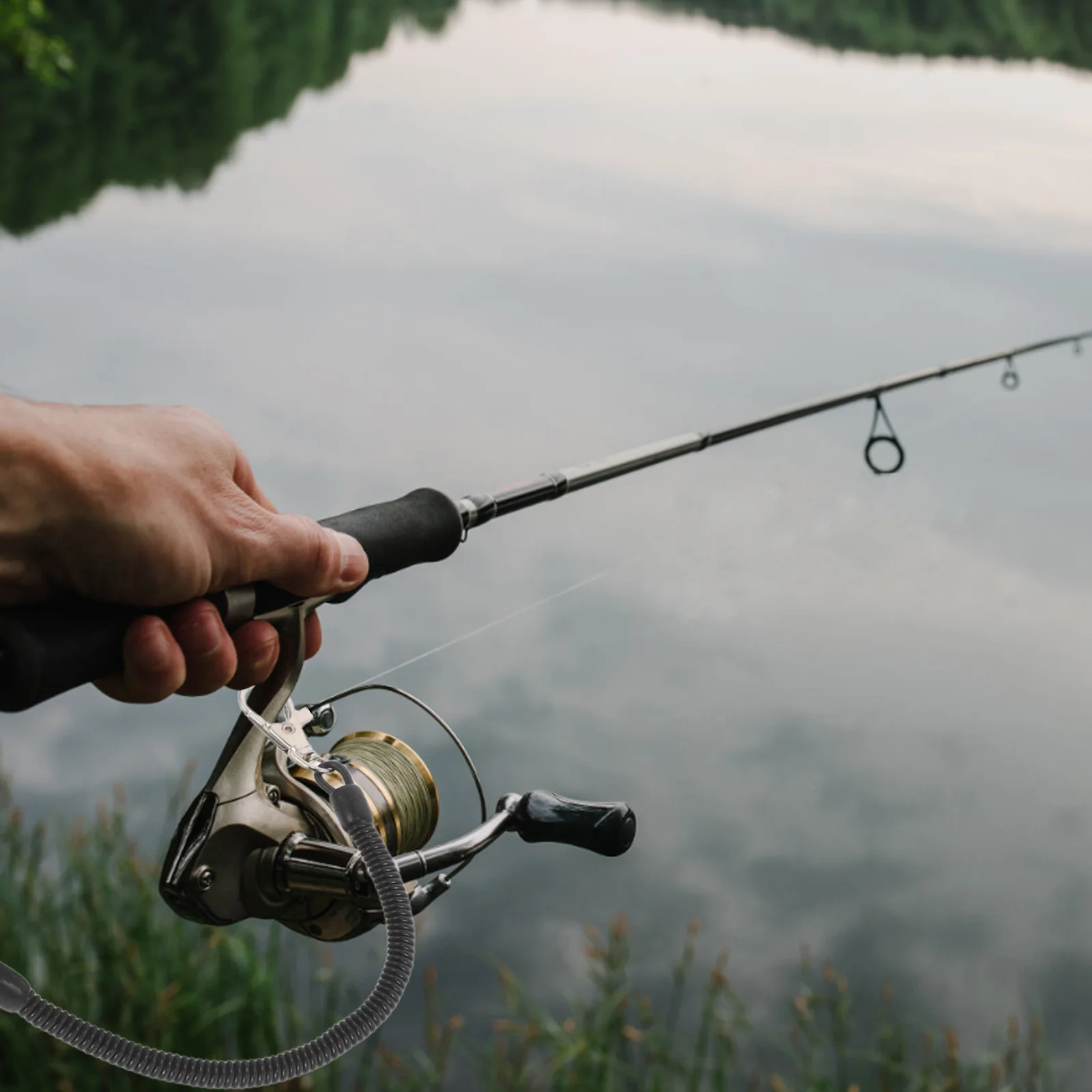 

1PCS Fishing Anti Loss Buckle Rope Retractable Tether Lanyard Proof Heavy Duty Wire Clip Clamp Outdoor Gear Connector
