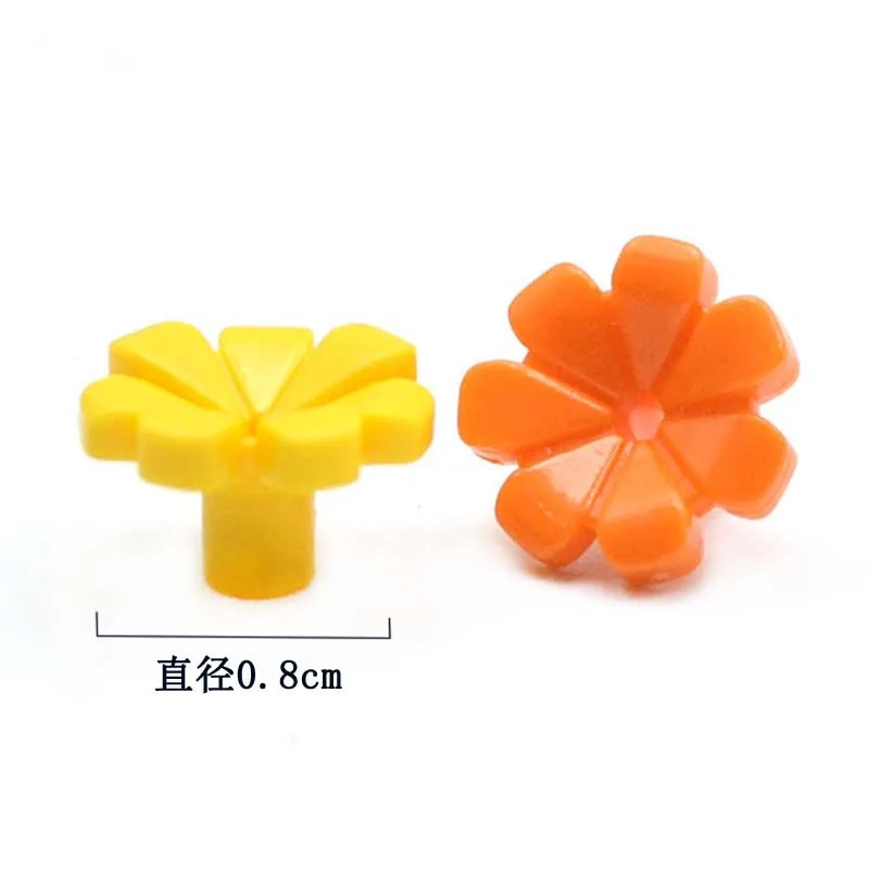 7 Petal Flowers for Small Building Block Flower Stem Plant Landscape Flower Bed Ornament Compatible with LEGO Garden 32606 95831