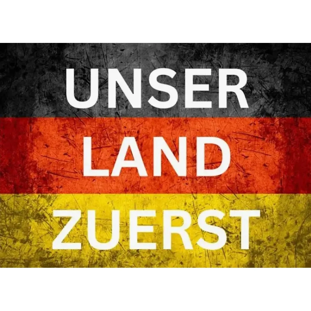 unser land zuerst banner flag