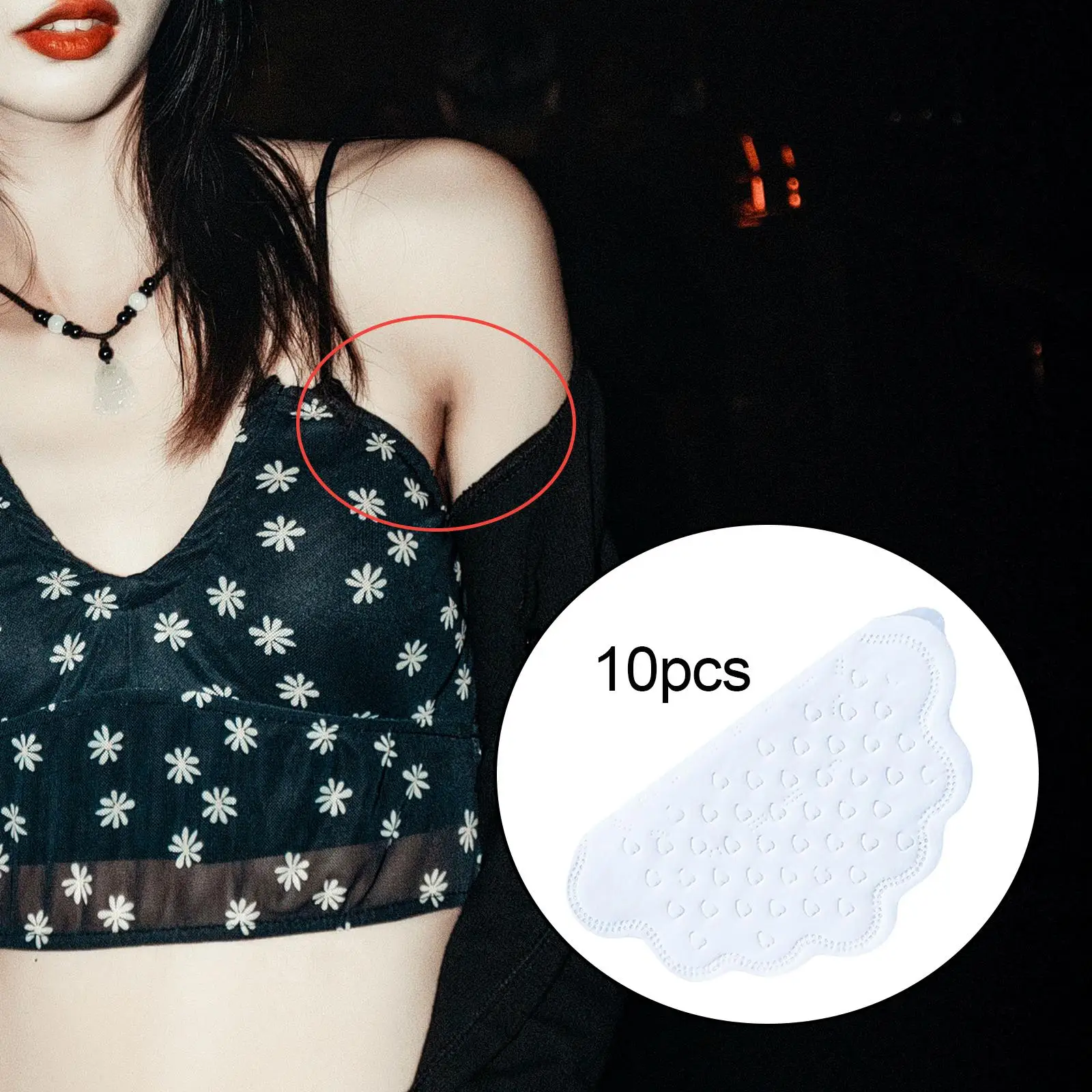 

10x Disposable Underarm Sweat Pads Large Armpit Absorb Sweat Pad for Unisex