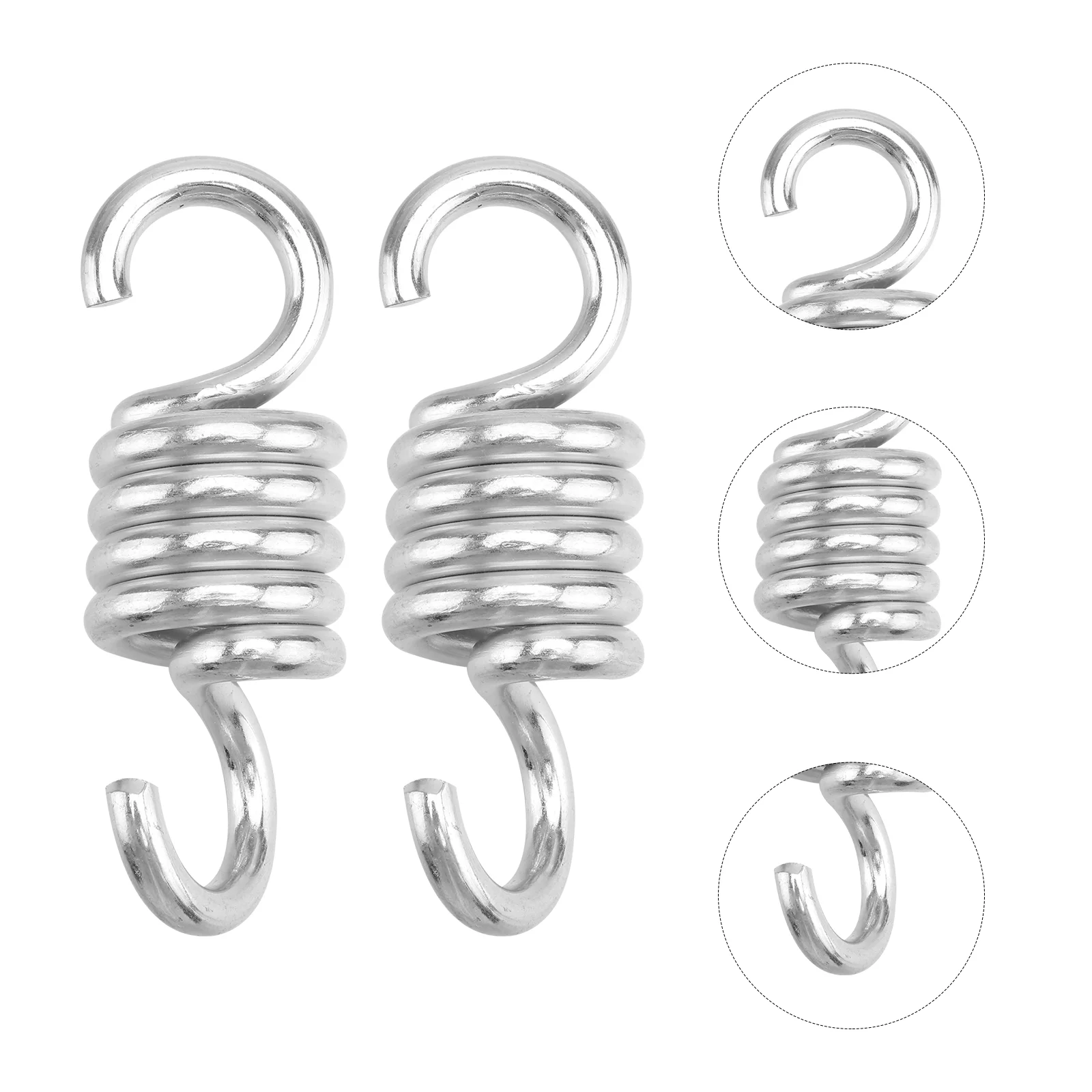 2PCS Hammock Chair Hanging Porch Swing Spring Heavy Duty Stainless Steel Hammock Swing Dual Swivel Hooks (67mm)