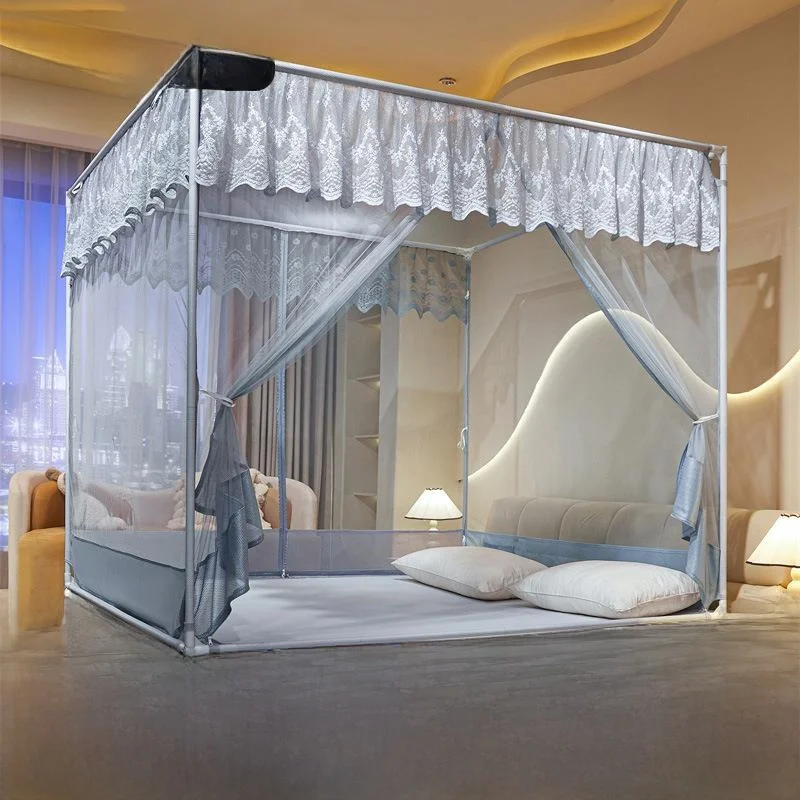 

New Lace Tee-Door Bed-Sle Mosquito Net A-Class Materni And Infants Level Children Anti-Fall Bedroom Mosquito Net Encryp...
