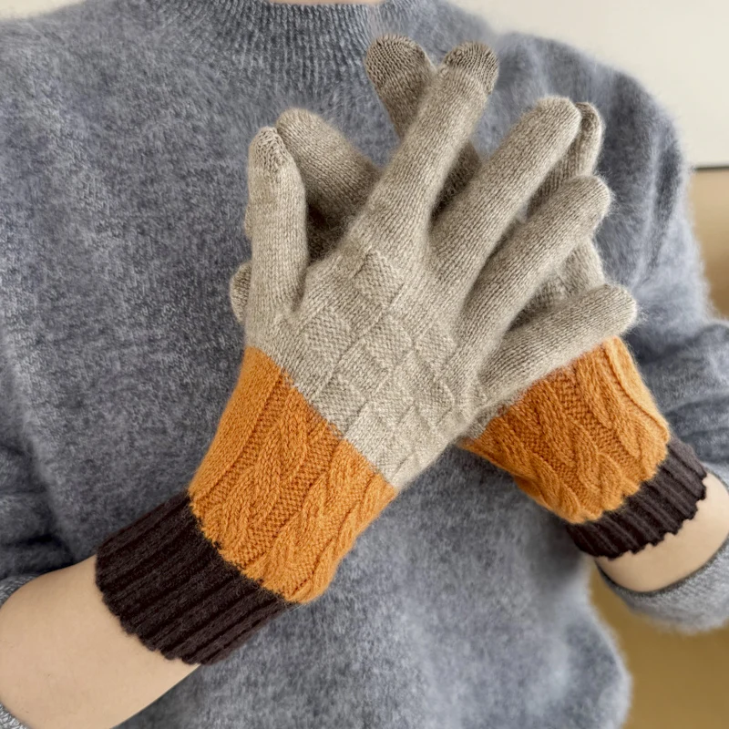 gants-100-cachemire-de-haute-qualite-pour-femmes-tricotes-tricolores-a-doigts-fendus-luxueux-doux-et-chauds-a-cinq-doigts-pour-l'hiver