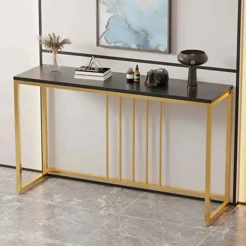 طاولة دخول فاخرة للشرفة طاولات أريكة لغرفة المعيشة الصينية الجديدة على الحائط طاولات وحدة التحكم في ممر الحديد طاولة ضيقة E #5