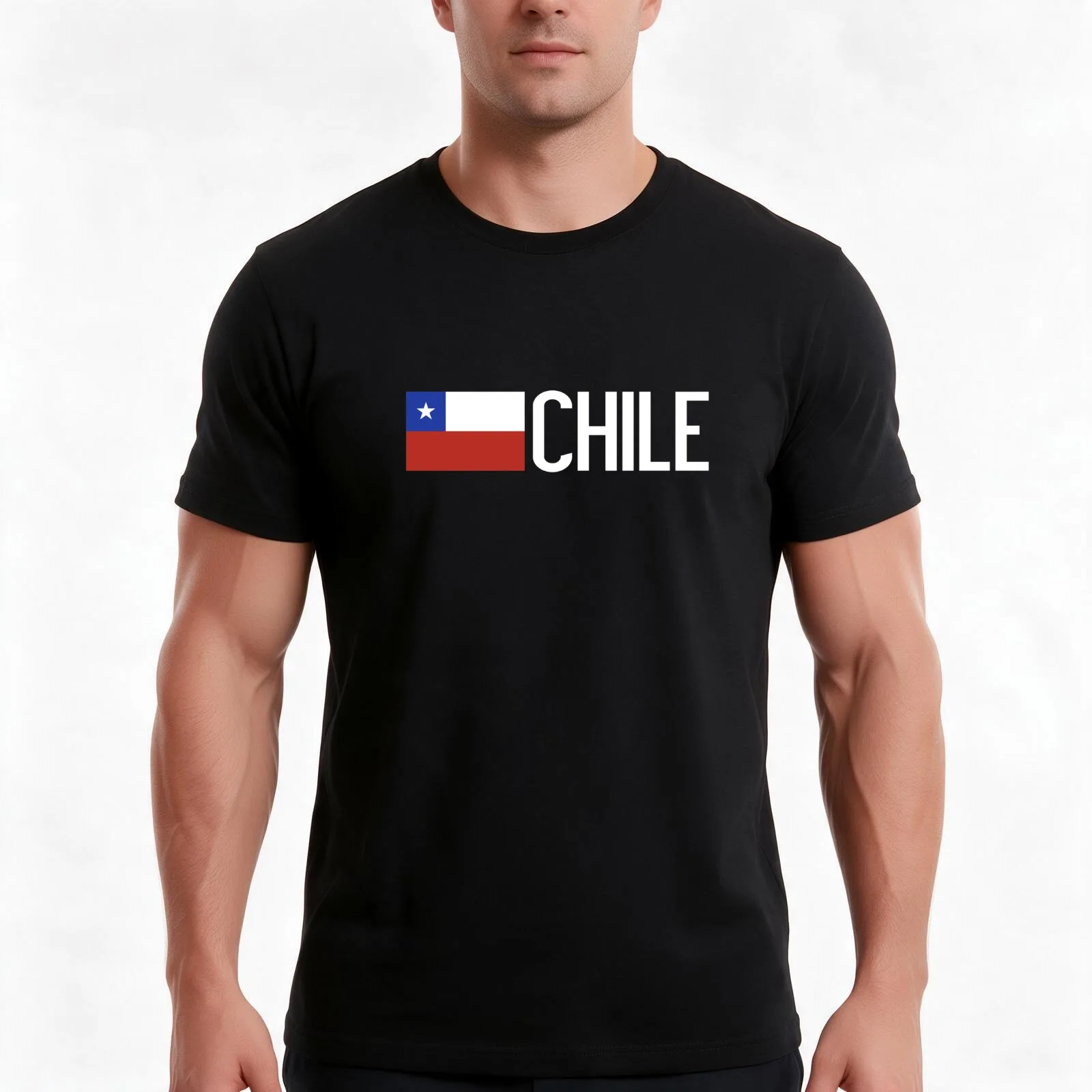 Chile: Chilean Flag & Chile T-Shirt, Summer Casual Cotton Tee, Oversized Streetwear Tops, Vintage Graphic Print, 100% Cotton