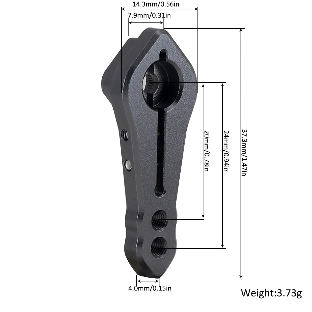 Ajrc 1pcs 37mm Metal Rc 25t Tooth Steering Servo Arm For 1/10 Rc Crawler Car Traxxas Trx4 Trx6 Scx10 Axial D90 Rgt Rc Car Parts