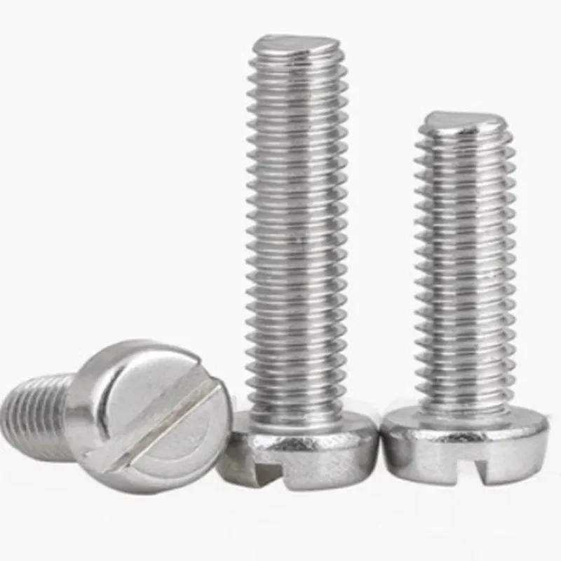 100/1000pcs wholesale M1.6 M2 M2.5 M3 M4 M5 M6 M8 304 stainless steel DIN84 Slotted Cap Head Slot Column Round Cheese Head Screw
