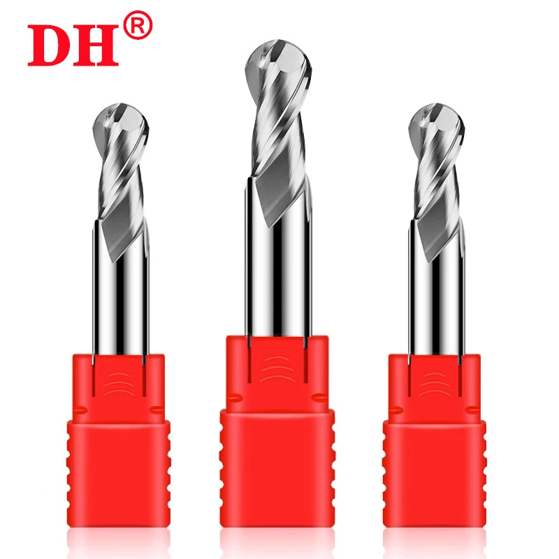 

Hrc55 2-Flute Aluminum Ball Nose Endmills Alloy Coating Tungsten Steel Tool Cnc Maching Top Milling Cutter Machine Endmill R1.0