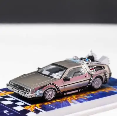 デロリアンdmc12ダイキャストモデルカー、バック・トゥ・ザ