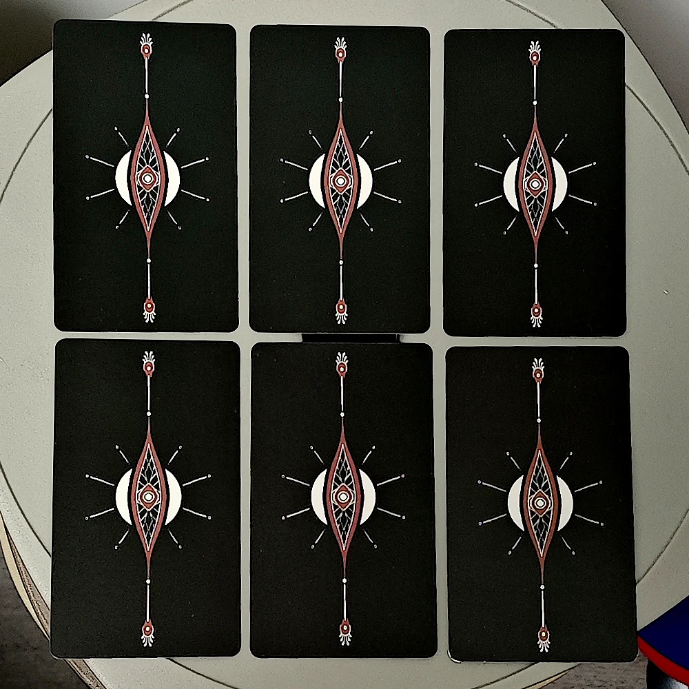 Dirty Red Tarot Deck 78 Pcs Tarot Cards Channel Energy Through Bold Strokes and Striking Contrasts 10.3*6cm - Image 5