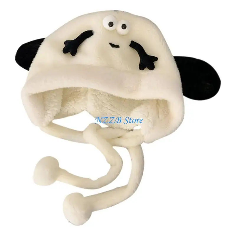 

T21F Plush Hats for Womens Beanie Vintage Womens Hat Accessories Warm for Autumn Winter