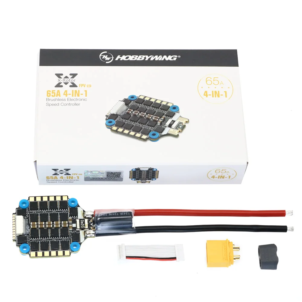 Hobbywing Xrotor AM32 45A or 65A 4in1 G2 ESC 3-6S or F7 Convertible Flight Controller for RC FPV Racing Drone