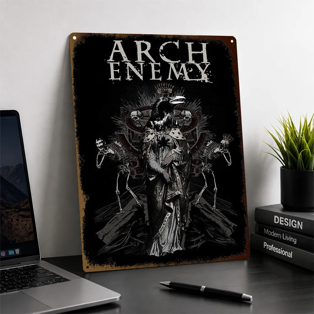 Arch Enemy Raven Queen Aluminum Poster Personalized Metal Sign Vivid Rock Legend Tribute Wall Art Made For Concert Enthusiasts