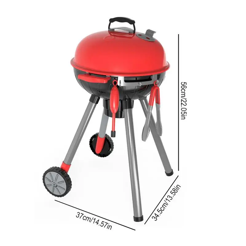 Simulation Kitchen BBQ Toy Set Lighting Sound BBQ Variety Barbecue Cart Play House For Children Pretend Play Role-Play Set