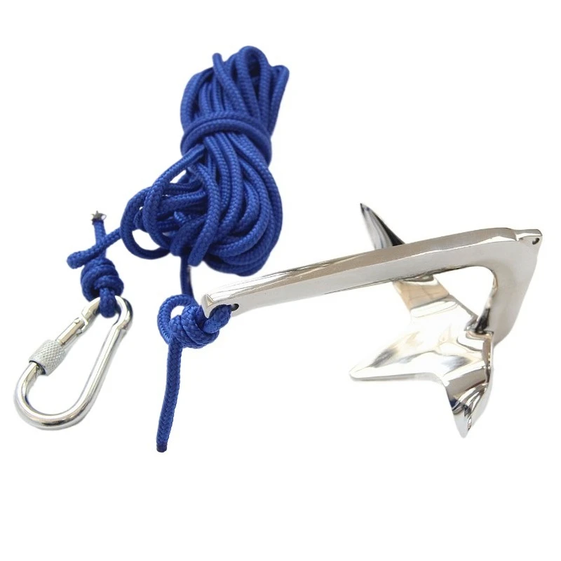 Ancla Bruce de Acero Inoxidable 316, Ancla para Barco, Ancla para Kayak, Ancla para Bote Inflable, Ancla para Embarcación Inflable