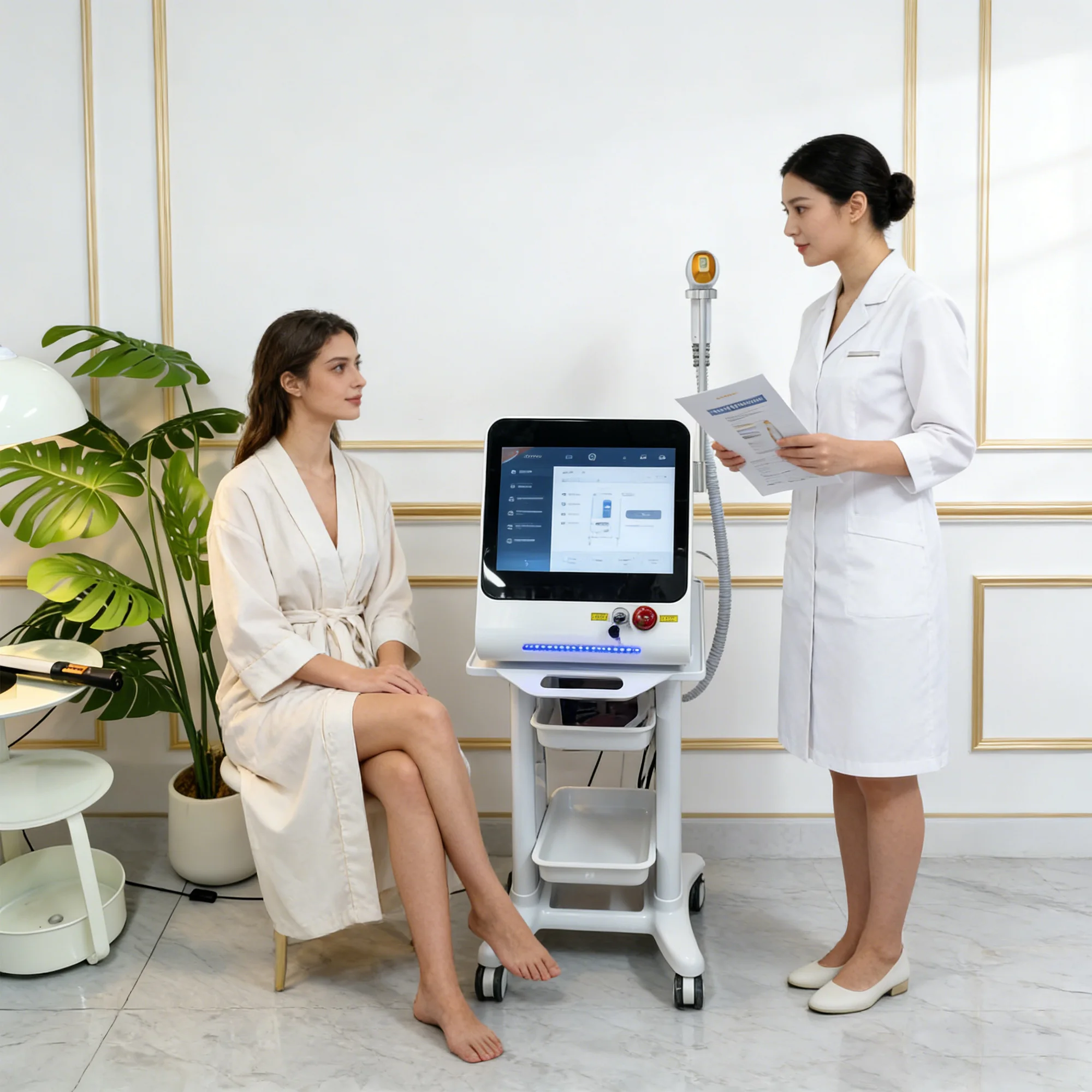 

2026 Newest Professional 4 Wavelengths Laser Hair Remover Machine Ice Titanium Diode Laser 755 808 1064 940 for Hair Removal