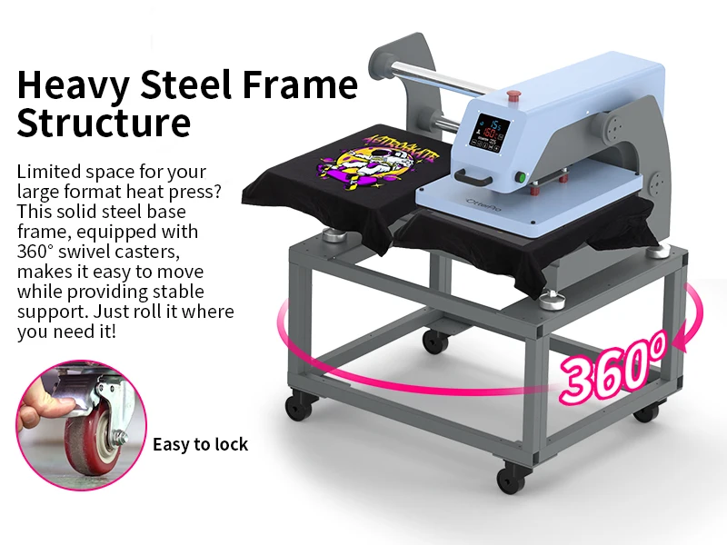 

2025 hot sale OtterPro Light Blue 40*50cm Dual Station Embossing Heat Transfer hine New Air Press Slide Textile Label Core Mo