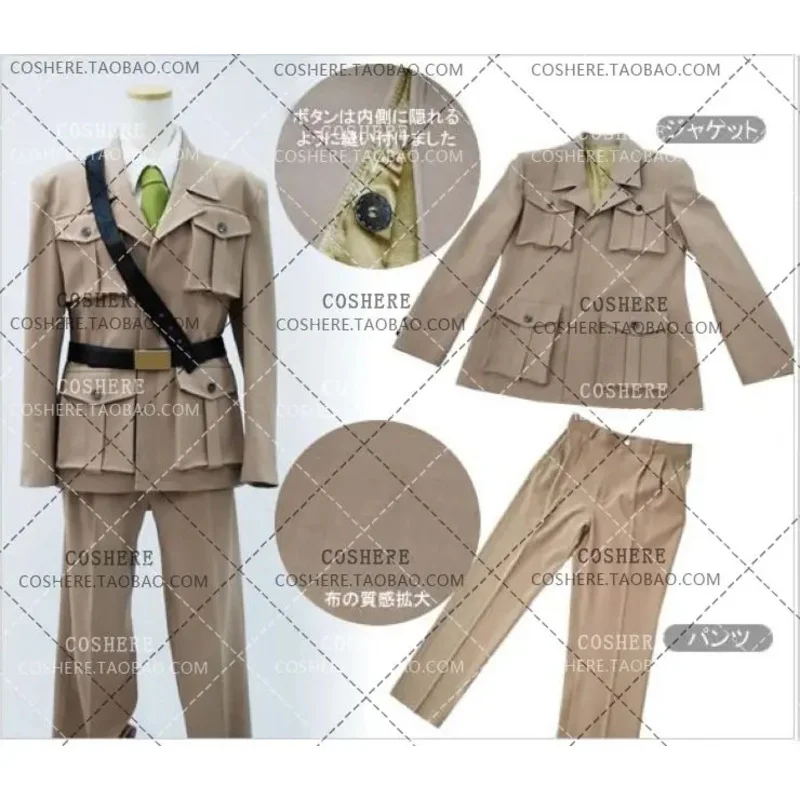 

ff34Axis Powers Hetalia Alfred F. Jones America military uniform cosplay costume customized