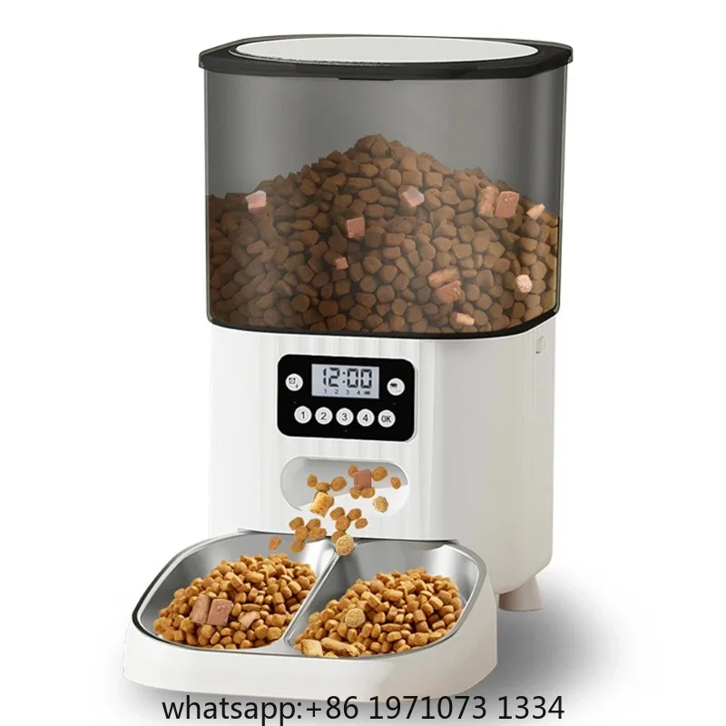 Newly Designed Intelligent 4.5L Cat and Dog Bowl Food Dispenser, Timed Pet Automatic Food Feeding Device
