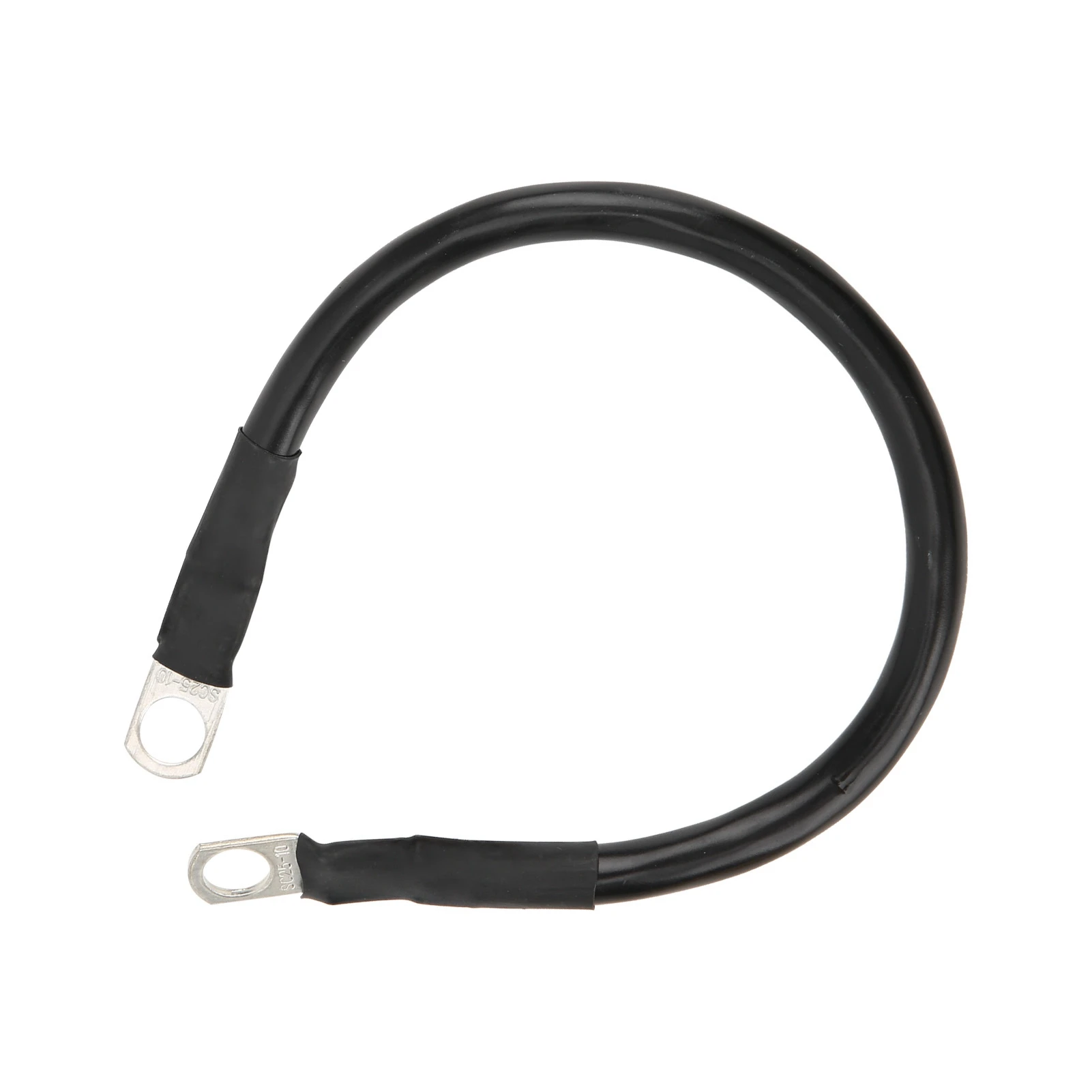 

11.8in Ground Wire 4AWG 25mm² 150A High Toughness Flexible Earth Cable for Battery Inverter Black