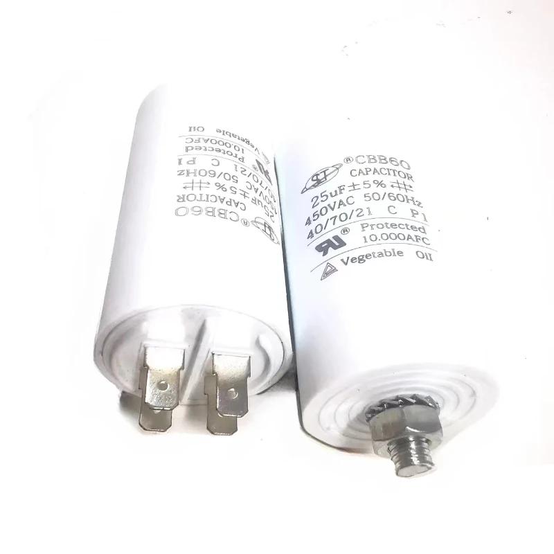 1pcs CBB60 Starting Capacitor 10uF~70uF 12UF Motor Capacitor 50 / 60Hz 450VAC with M8 screw for electric motor/washing machine