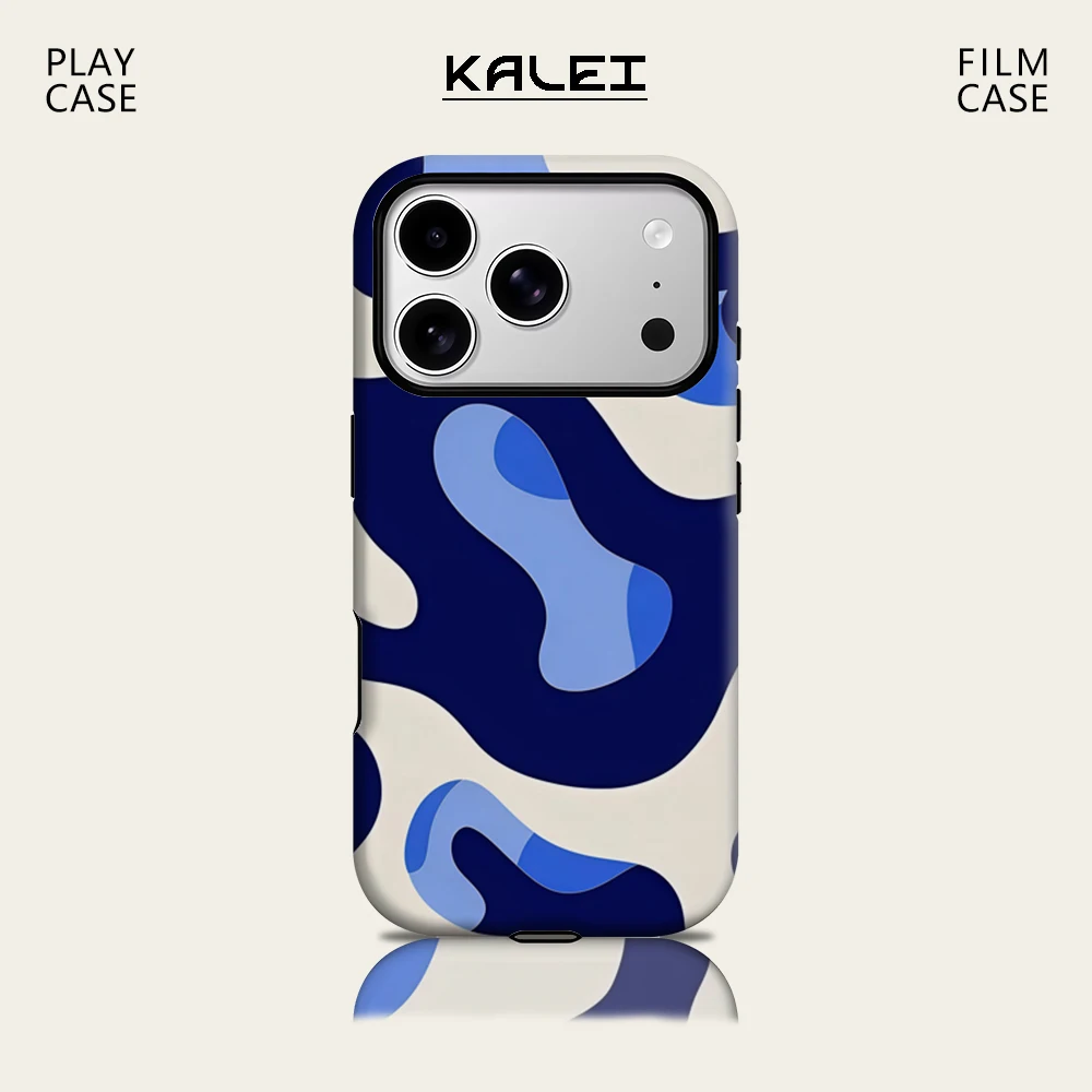 Blaue gebogene Tarnung IPhone 17 Must für magnetische Handyhülle für IPhone 17 16 15 14 Pro Max Plus Single Double-Layer Tough Case