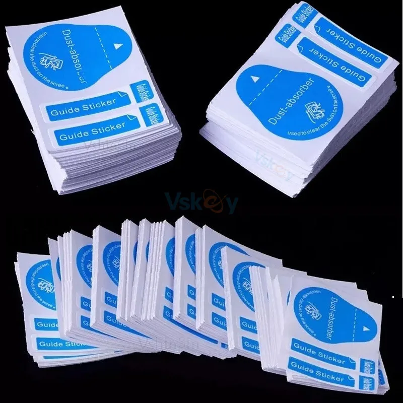 1000PCS Dust Absorber Sticker for Mobile Phone Camera Lens Film Smart Watch Screen Protector Paper De-dust Cleaning Tools