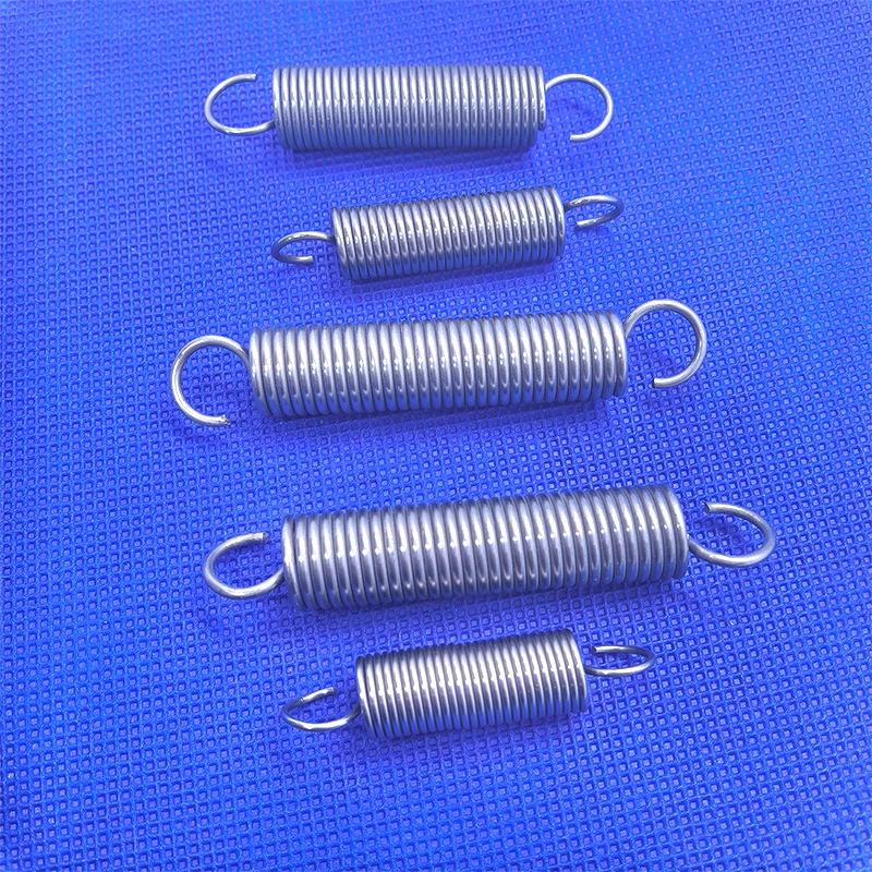 Wire Diameter 0.8mm 1.0mm 1.2mm Stainless Steel Open Hook Tension Spring Hook Extension Spring Draught Spring 2Pcs