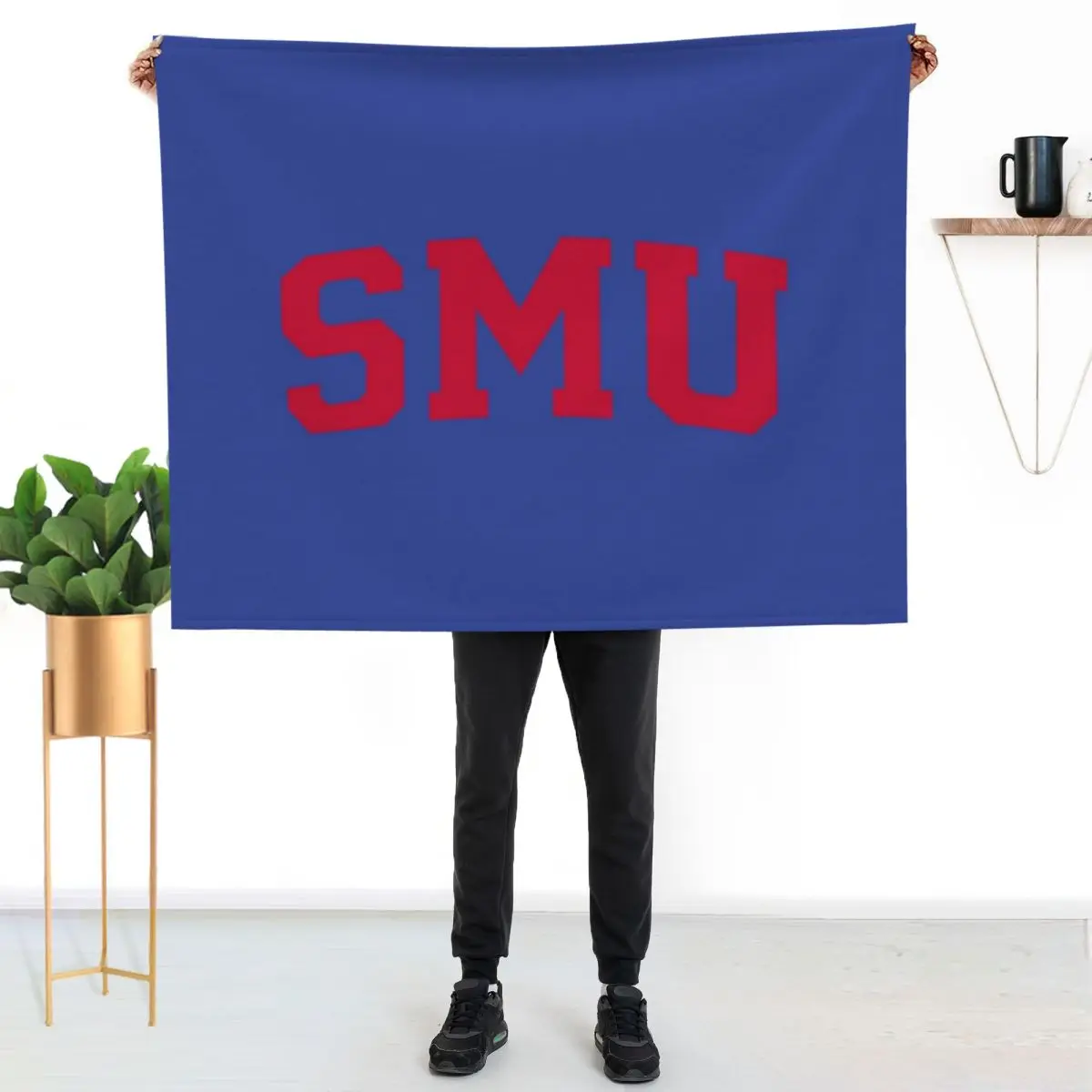SMU Mustangs Athletics Throw Blanket warm for winter Warm Soft Plush Plaid Extra Large Throw Plaid on the sofa Thins Blankets