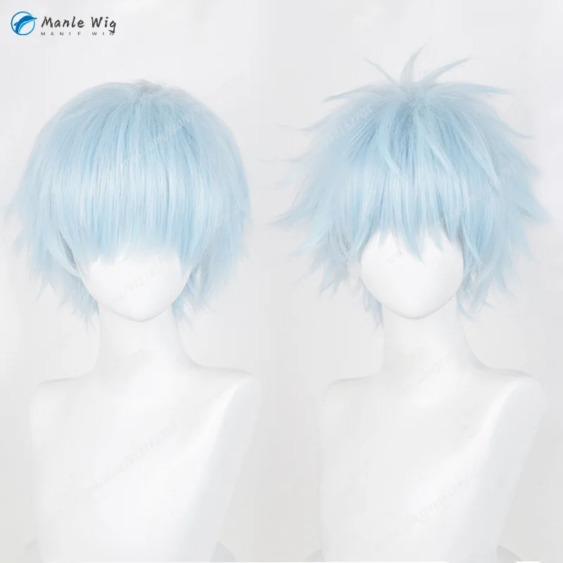 Anime NaNA Shinichi Okazaki Cosplay Wig 30cm Light Blue Wigs Quality Heat Resistant Synthetic Hair Shinichi Okazaki Accessory