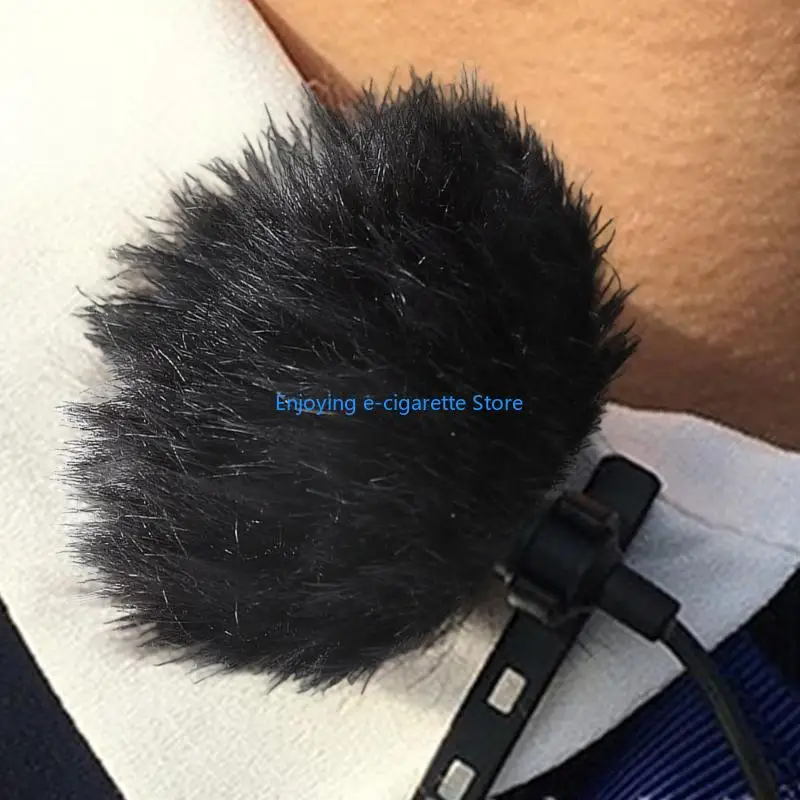 Pelziger Windschutzscheiben-Muff für Außenmikrofone für 150 kabellose Lavalier-Mikrofone Y4QF – Detail 4