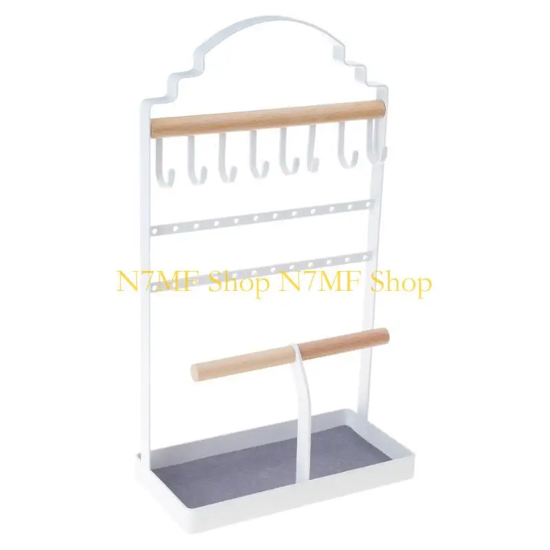 

N7MF Creative Jewelry Holder Large Capacity Decorative Necklace Earrings Storage Shelf Jewelry for Selling Retail