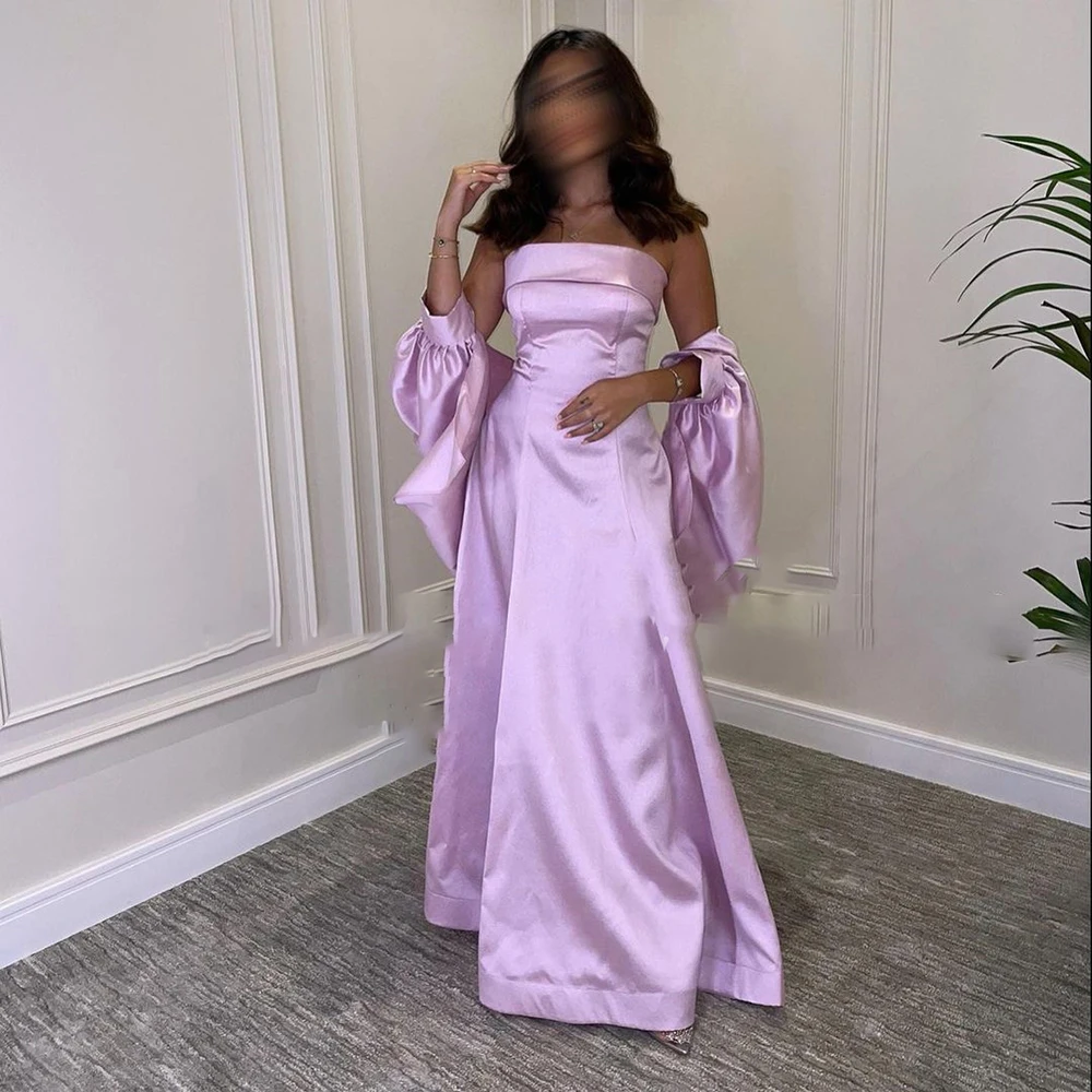 Laxsesu Arabisch Abendkleider 2 Stück Satin Frauen Kleid 2023 Knöchel Länge Formale Party Prom Kleid Plus Größe